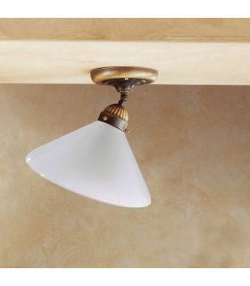 Plafón de estilo acogedor NONNA latón antiguo 1 bombilla