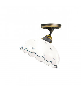 Plafoniera stile accogliente NONNA in ottone anticato 1 lampadina