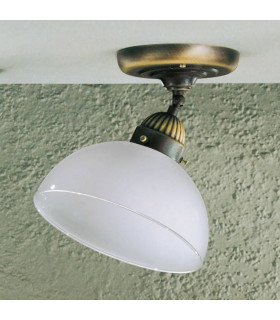 Plafón de estilo acogedor NONNA latón antiguo 1 bombilla
