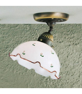 Plafón de estilo acogedor NONNA latón antiguo 1 bombilla