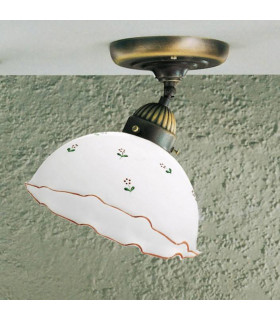 Plafón de estilo acogedor NONNA latón antiguo 1 bombilla