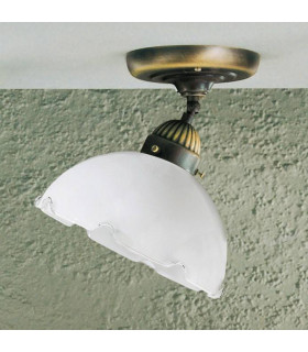 Plafón de estilo acogedor NONNA latón antiguo 1 bombilla