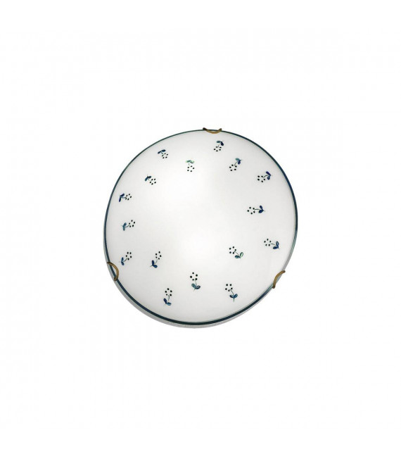 Plafonnier style cosy MOON laiton antique 1 ampoule