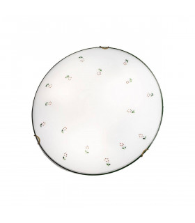 Plafonnier style cosy MOON laiton antique 1 ampoule
