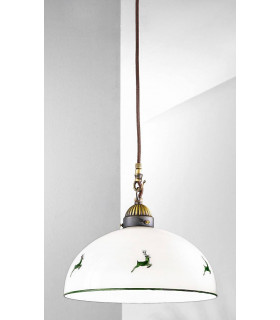 Suspension style cosy NONNA laiton antique 1 ampoule