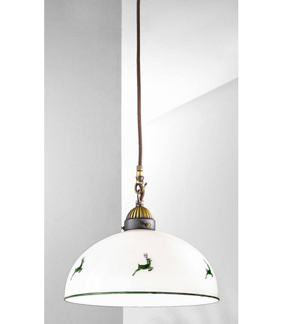 Suspension style cosy NONNA laiton antique 1 ampoule
