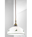 Suspension style cosy NONNA laiton antique 1 ampoule