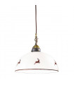 Suspension style cosy NONNA laiton antique 1 ampoule