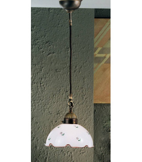 Lampada a sospensione NONNA in ottone antico 1 lampadina