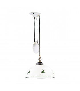 Suspension style cosy NONNA laiton antique 1 ampoule