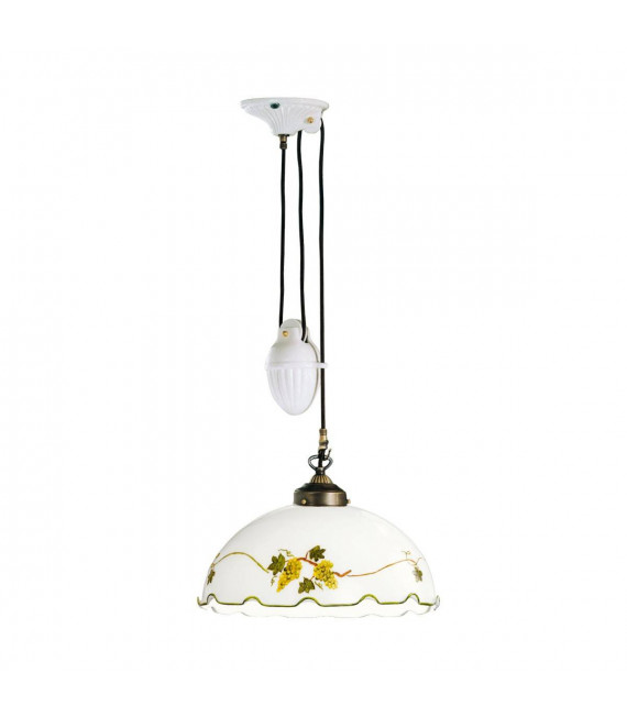 Lampada a sospensione NONNA in ottone antico 1 lampadina