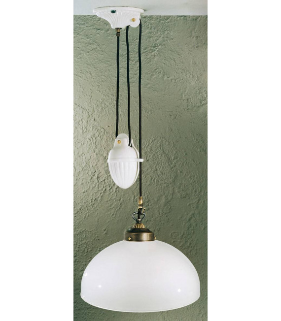 Suspension style cosy NONNA laiton antique 1 ampoule