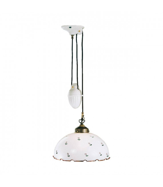 Lampada a sospensione NONNA in ottone antico 1 lampadina