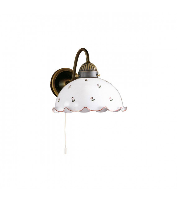 Applique stile accogliente NONNA ottone antico 1 lampadina