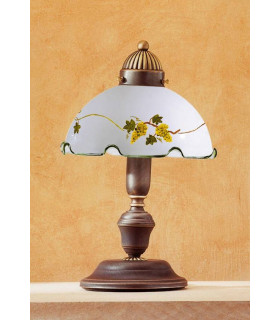 Accogliente lampada da tavolo NONNA in ottone anticato 1 lampadina