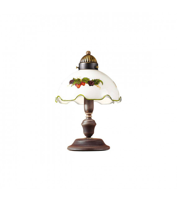 Accogliente lampada da tavolo NONNA in ottone anticato 1 lampadina