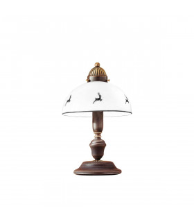 NONNA gemütliche antike Messing Tischlampe 1 Glühbirne