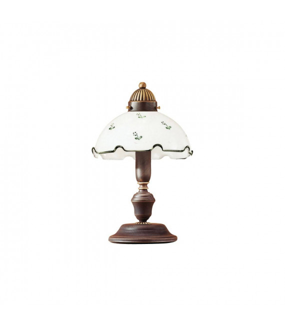 Accogliente lampada da tavolo NONNA in ottone anticato 1 lampadina