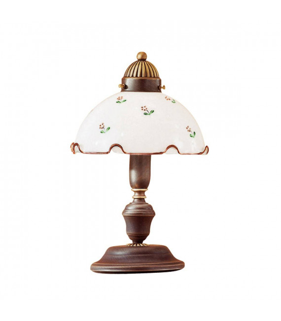 NONNA gemütliche antike Messing Tischlampe 1 Glühbirne