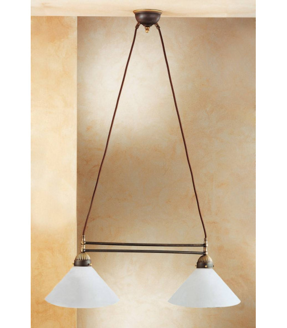 Candelabro acogedor NONNA latón antiguo 2 bombillas