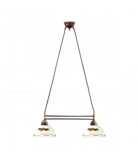 Accoglienti candelabri NONNA in ottone anticato 2 lampadine