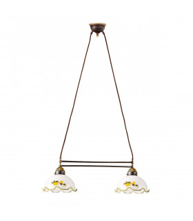 Accoglienti candelabri NONNA in ottone anticato 2 lampadine