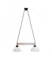 Chandelier style cosy NONNA laiton antique 2 ampoules