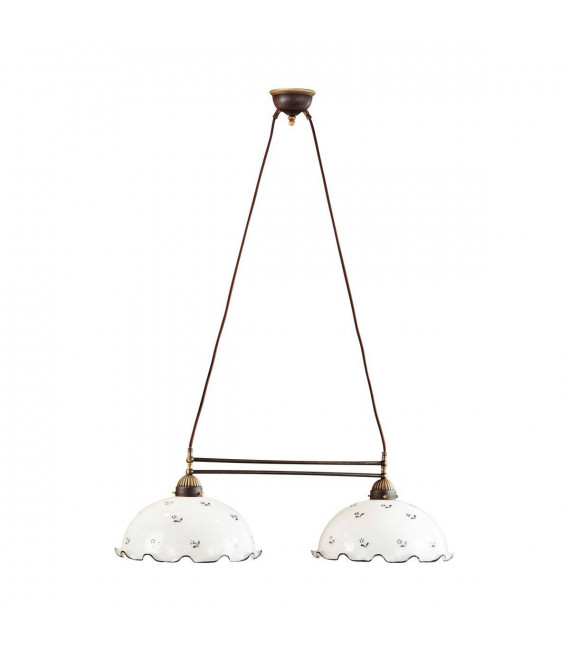 Accoglienti candelabri NONNA in ottone anticato 2 lampadine