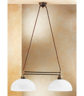 Accoglienti candelabri NONNA in ottone anticato 2 lampadine