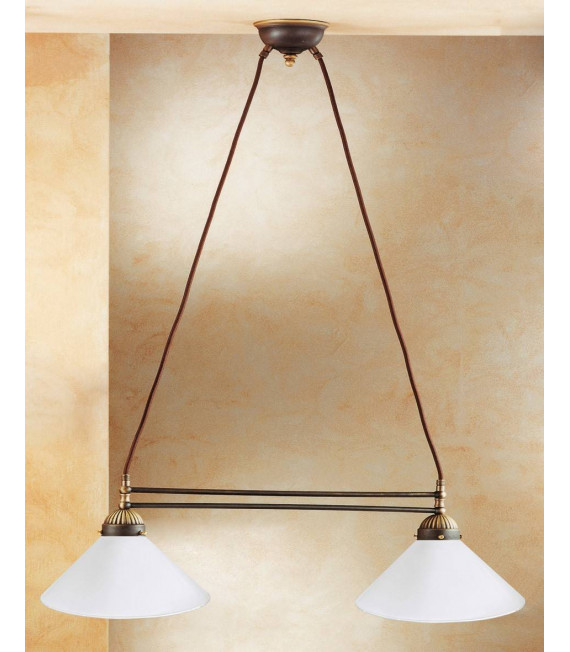 Candelabro acogedor NONNA latón antiguo 2 bombillas