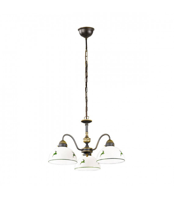 Candelabro estilo acogedor NONNA latón antiguo 3 bombillas