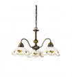 Chandelier style cosy NONNA laiton antique 3 ampoules
