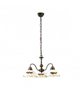 Candelabro estilo acogedor NONNA latón antiguo 3 bombillas