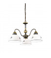 Chandelier style cosy NONNA laiton antique 3 ampoules