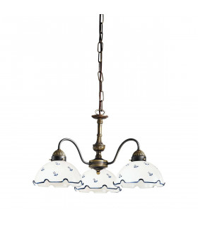 Candelabro estilo acogedor NONNA latón antiguo 3 bombillas