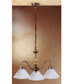 Chandelier style cosy NONNA laiton antique 3 ampoules