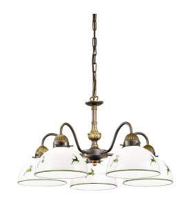 Candelabro estilo acogedor NONNA latón antiguo 5 bombillas