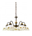 Chandelier style cosy NONNA laiton antique 5 ampoules