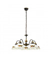 Chandelier style cosy NONNA laiton antique 5 ampoules