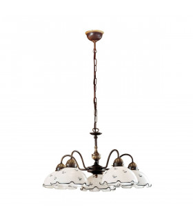 Candelabro estilo acogedor NONNA latón antiguo 5 bombillas