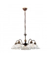 Chandelier style cosy NONNA laiton antique 5 ampoules