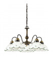 Chandelier style cosy NONNA laiton antique 5 ampoules