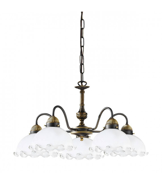 Candelabro estilo acogedor NONNA latón antiguo 5 bombillas
