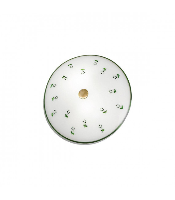 Plafonnier style cosy NONNA laiton antique 2 ampoules