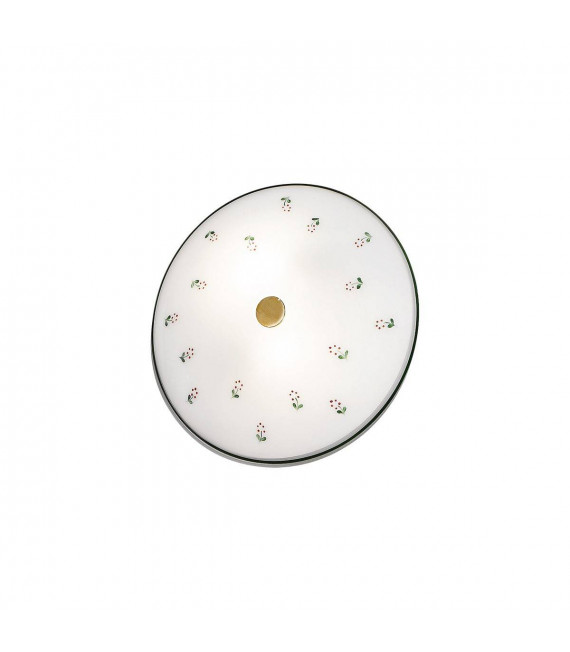 Plafonnier style cosy NONNA laiton antique 2 ampoules