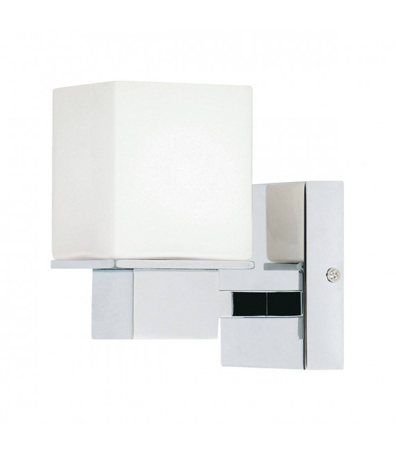 Aplique de pared Aylesbury, cromo y vidrio.