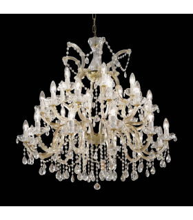 Lampadario classico VALERIE in ottone 30 lampadine