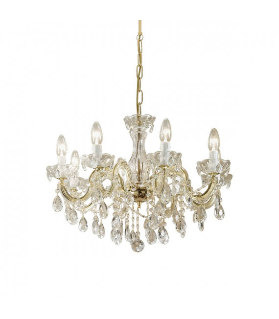 Chandelier classique VALERIE laiton 8 ampoules