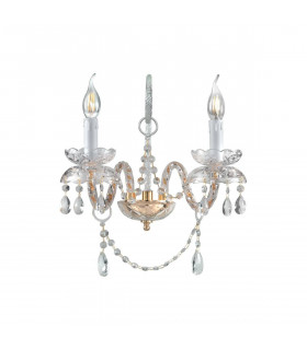 Aplique de cristal AMARO 24k oro 2 bombillas