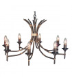 plafonnier ventilateur vintage 2 ampoules e27 max 60w brun patiné